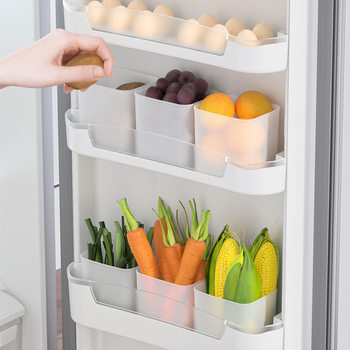 Refrigerator Side Door Storage Box Long Food Food Classification Preservation Box Household Kitchen Finishing PP Storage Box