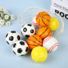 Cross-Border 5cm Pu Foam Sponge Ball Toy Kindergarten Mini Small Leather Ball Soft Solid Basketball Football Tennis Stick