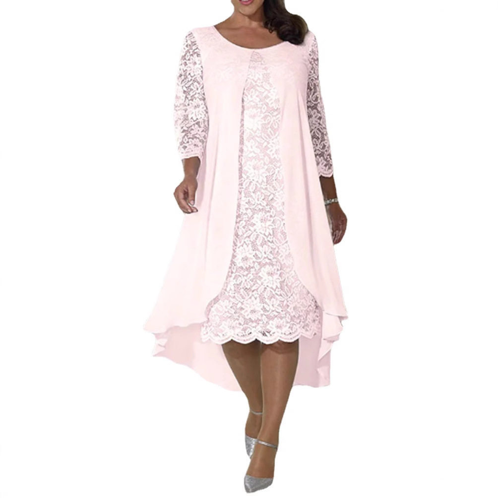 Lace Long Sleeve Chiffon A Line Dress Elegant Design Perfect for Fall Weddings Wholesale Availability