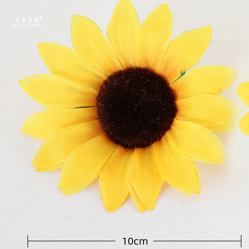 批发DIY仿真花 手工太阳花向日葵 绢花布花菊花向阳花假花花头