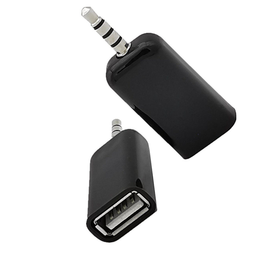 Car aux to USB female head 3.5mm U disk connection CD player audio cable car audio head