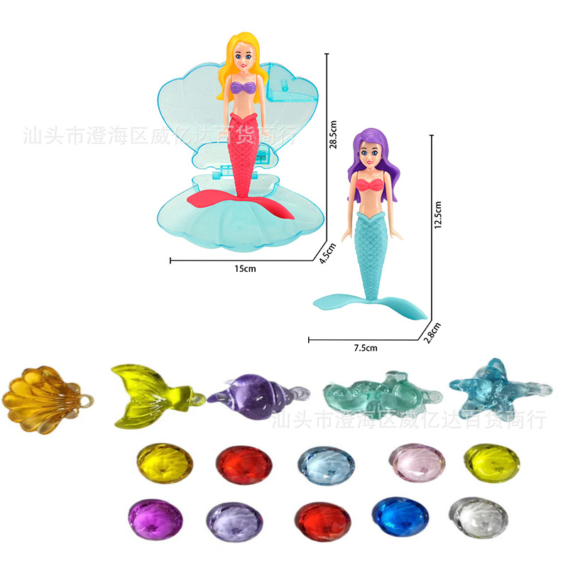 跨境新款潜水旋转上升美人鱼套装 儿童泳池戏水寻宝玩具潜水门厂