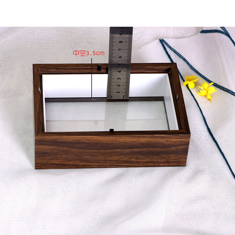 Dried flower photo frame diy wooden puzzle frame handmade creative specimen clay 3.5cm hollow photo frame table wholesale