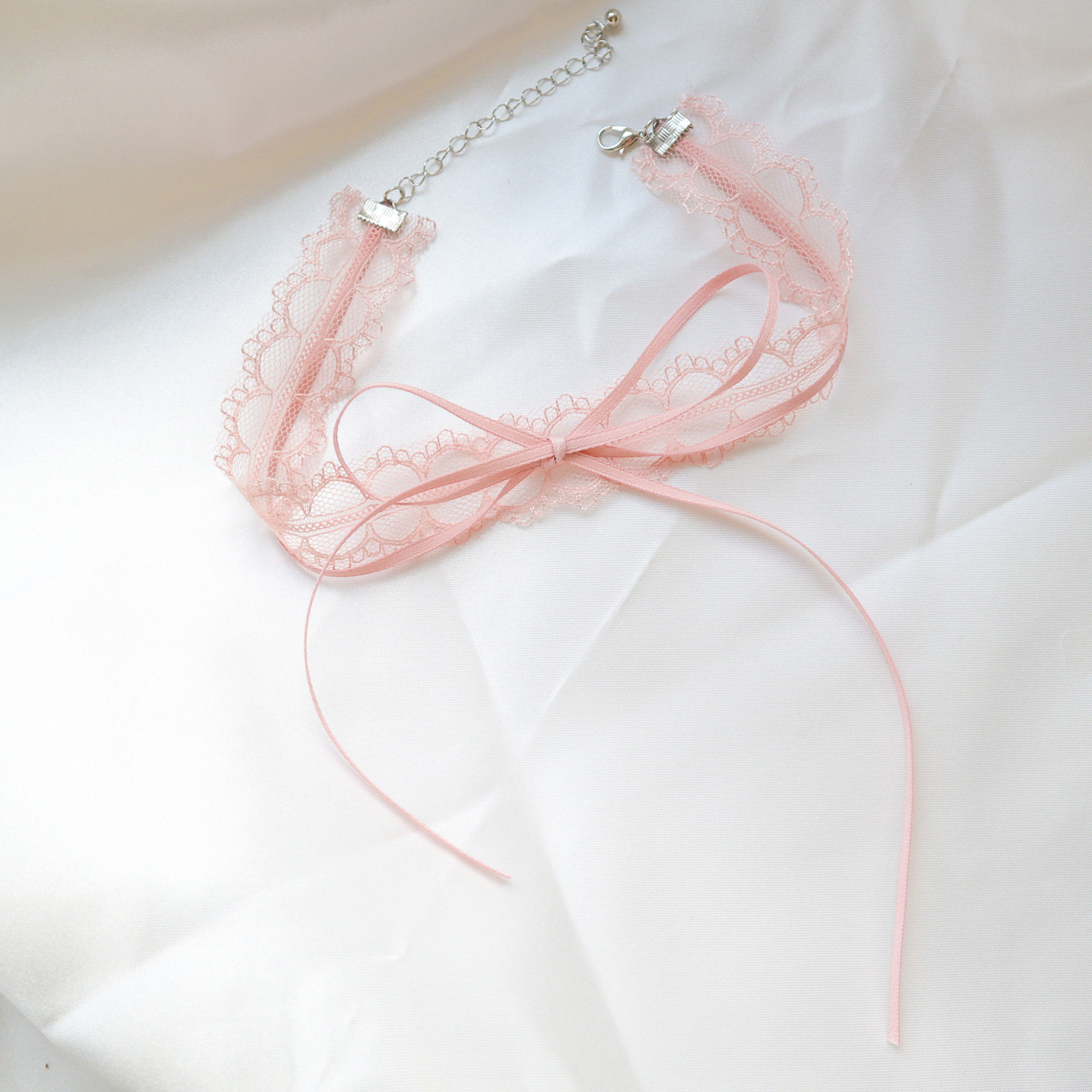 Cross-Border New Jewelry Girl Neckband Pink Heart Pendant Necklace Choker Collar Clavicle Chain Butterfly Necklace