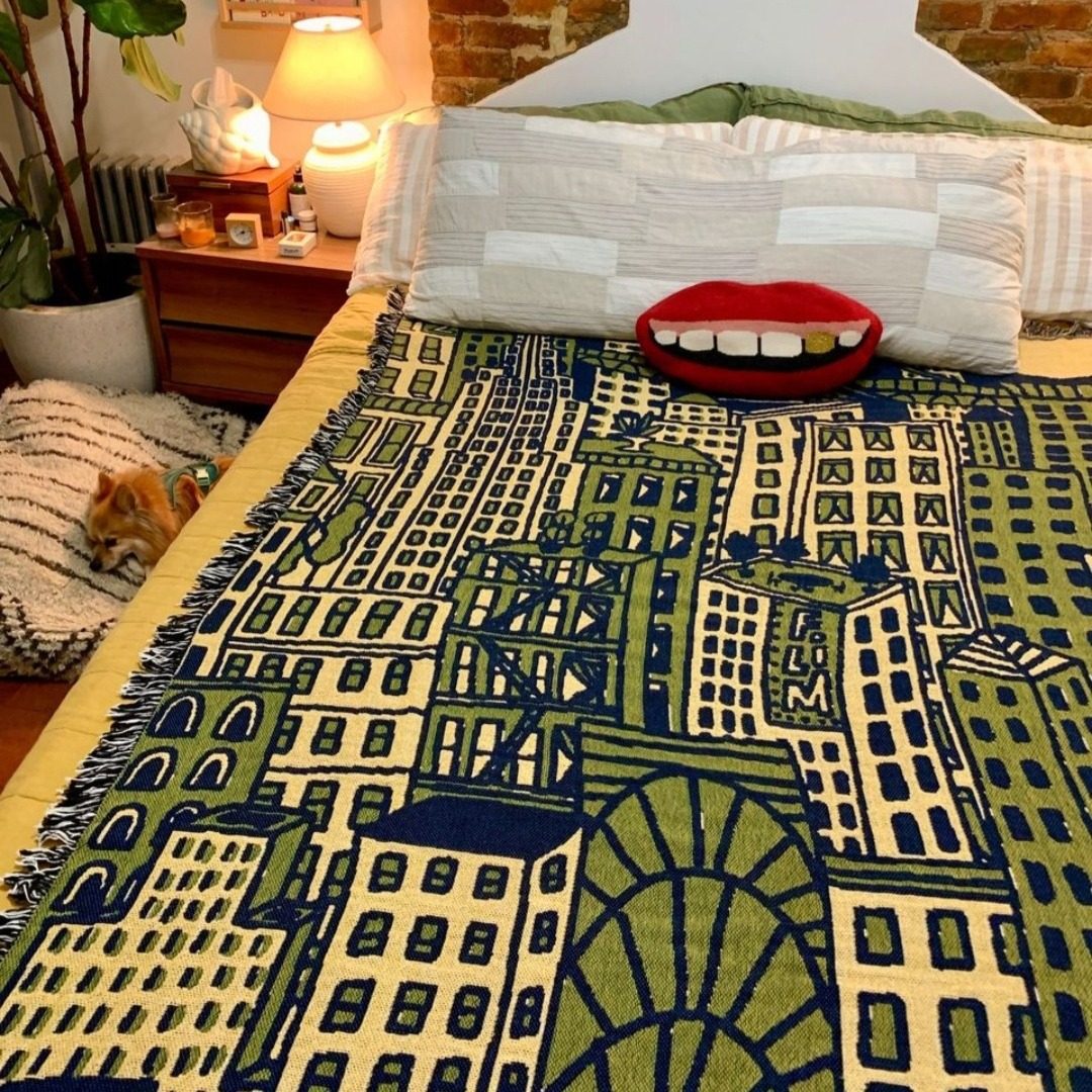 Floral Blanket INS Style Cross-border Home Leisure Blanket Tapestries Decorative Blanket American Country Sofa Blanket Camping Blanket