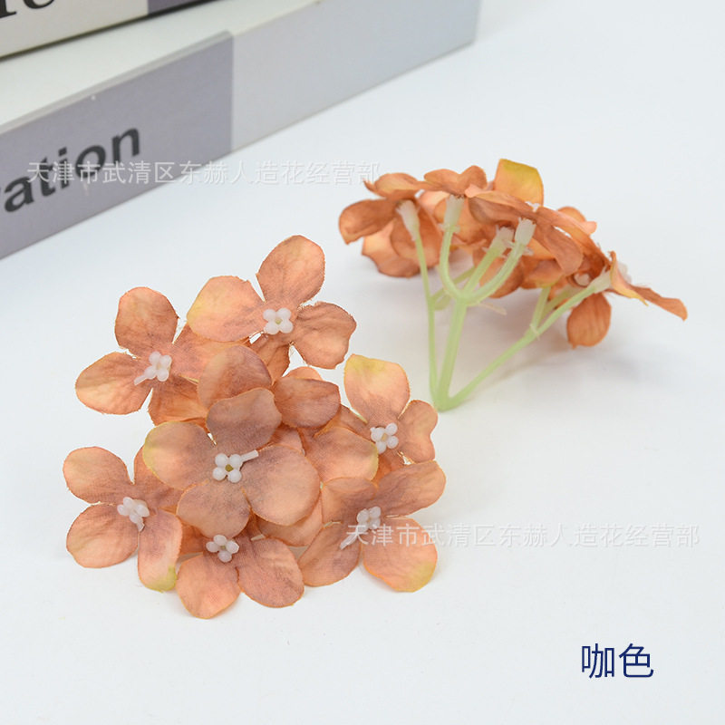 9叉油画绣球仿真花小花DIY手作素材绣球花朵婚庆新娘头饰发饰配花