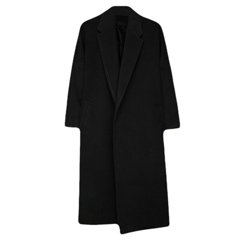Mens Long Wool Overcoat Warm Available in Black Army Green and Brown Wholesale Low MOQ