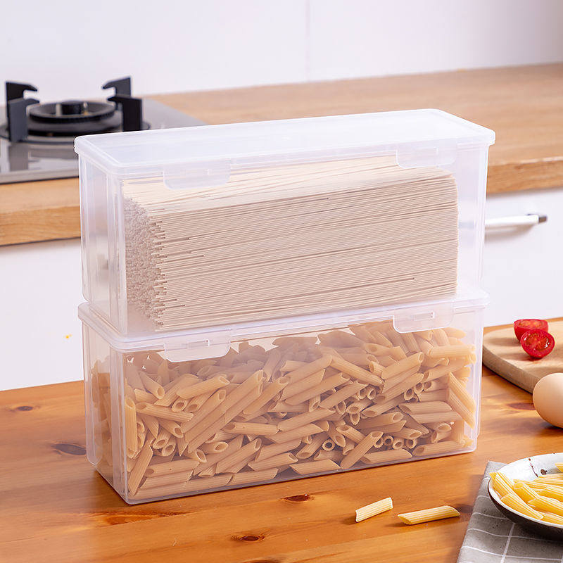 Noodles crisper household noodle storage box plastic rectangular noodles box sealed refrigerator kitchen noodle box