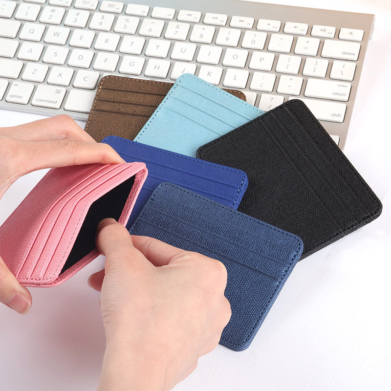 New in stock 7-digit Card Bag Large Capacity Small Card Bag Bank Card Bag Women's Small Leather PU Card Cover Card Bag