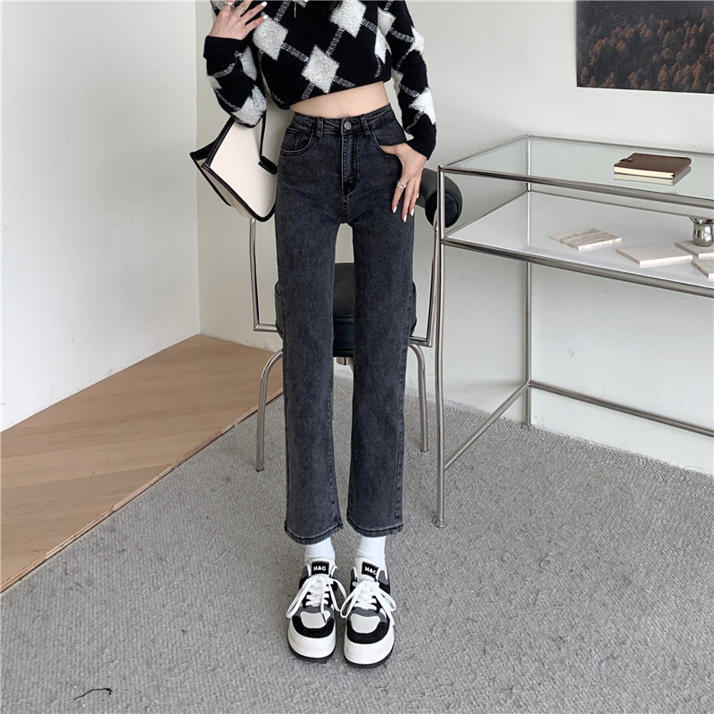Womens Loose Fit Straight Leg Jeans Plus Size Versatile Korean Style Spring Fashion Wholesale Available
