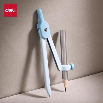 Deli Vc11 Compass Clip Pencil Student Exam Drawing Metal Compass Lead Set