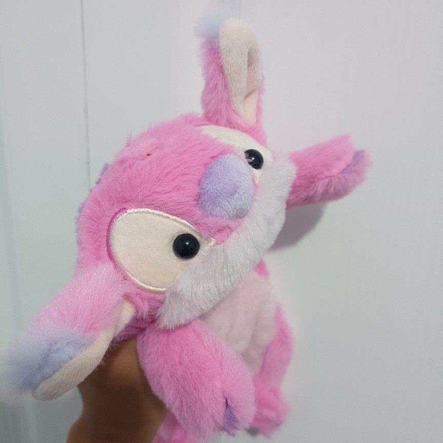 Pink Stitch Stuffed Pen Bag Soothing Doll Cute Cartoon Stationery Bag Storage Bag Gift