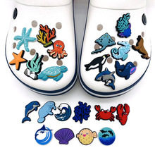 Ocean Series Clogs, Flower Shoe Buckles, Underwater World Beach Shoes, Shoe Surface Decoration, Clogs, Jewelry Accessories