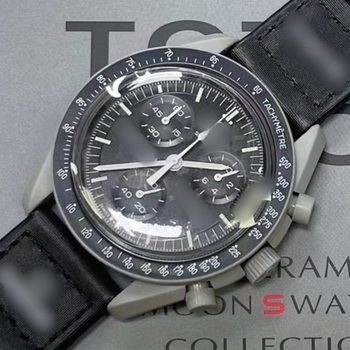 European and American Co-Branded Swatc Quartz Waterproof Chronograph Watch, Trendy Style, Wholesale Dropshipping, Large Dial Wristwatch