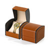 High-grade arched flip watch box wholesale watch packaging box men PU bracelet watch storage box mechanical watch box