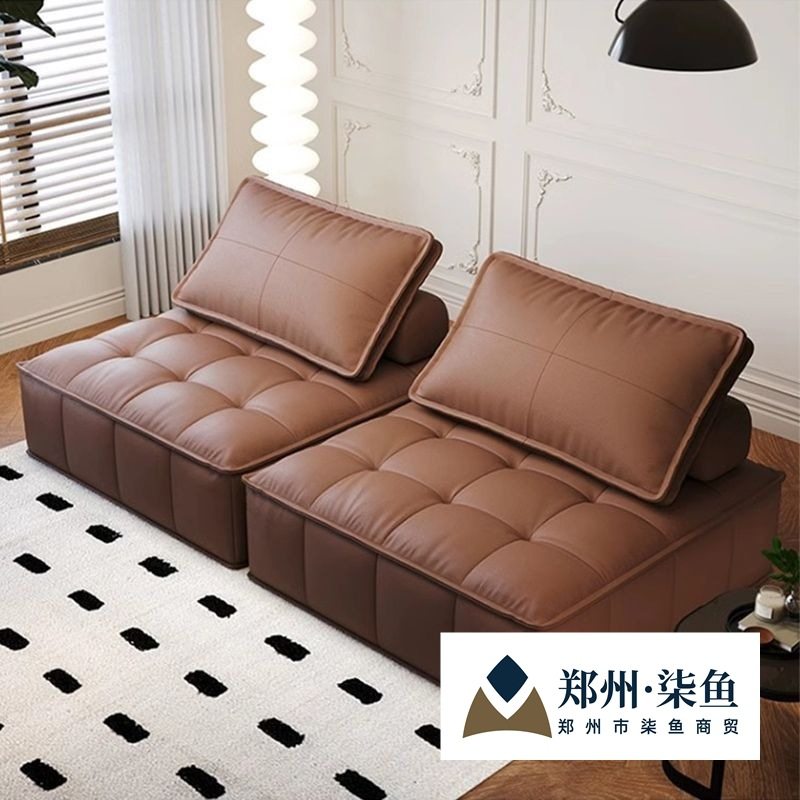 Light Luxury No-Wash Technology Cloth Tofu Block Lazy Sofa Small Apartment Square Living Room Leisure Chair Bedroom Module Floor-Standing