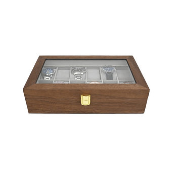 Customized in stock 2 3 6 10 12 20-bit watch box vintage wooden home watch storage box display wooden box