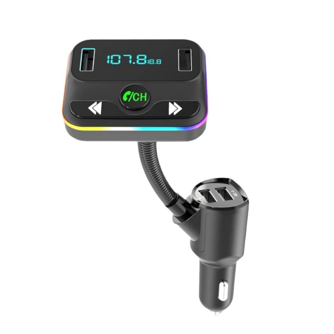 C37 Car Mp3 Player U Disk Music Car Bluetooth Fm Transmitter Hose 4Usb Port Fm Transmitter