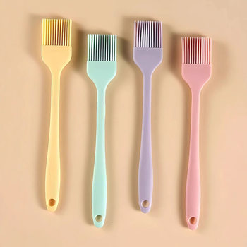 Large and Small Edible Silicone Oil Brush High Temperature Resistant All-In-One Baking Barbecue Brush Home Kitchen Silicone Barbecue Brush