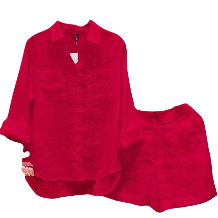 亚马逊春夏季气质休闲洋气减龄纯色开衫时尚长袖运动套装外贸批发