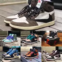 Pure Original Putian Aj1 High-Top Sneakers with Top-Layer Cowhide, Retro Men's and Women's Couple Trendy Sports Shoes, Ins Cross-Border Wholesale