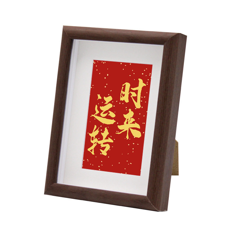 Wooden Stereo Hollow Photo Frame 6inch Table Creative Wall Hanging DIY Calligraphy Photo Dry Flower Framed Picture Frame Wholesale