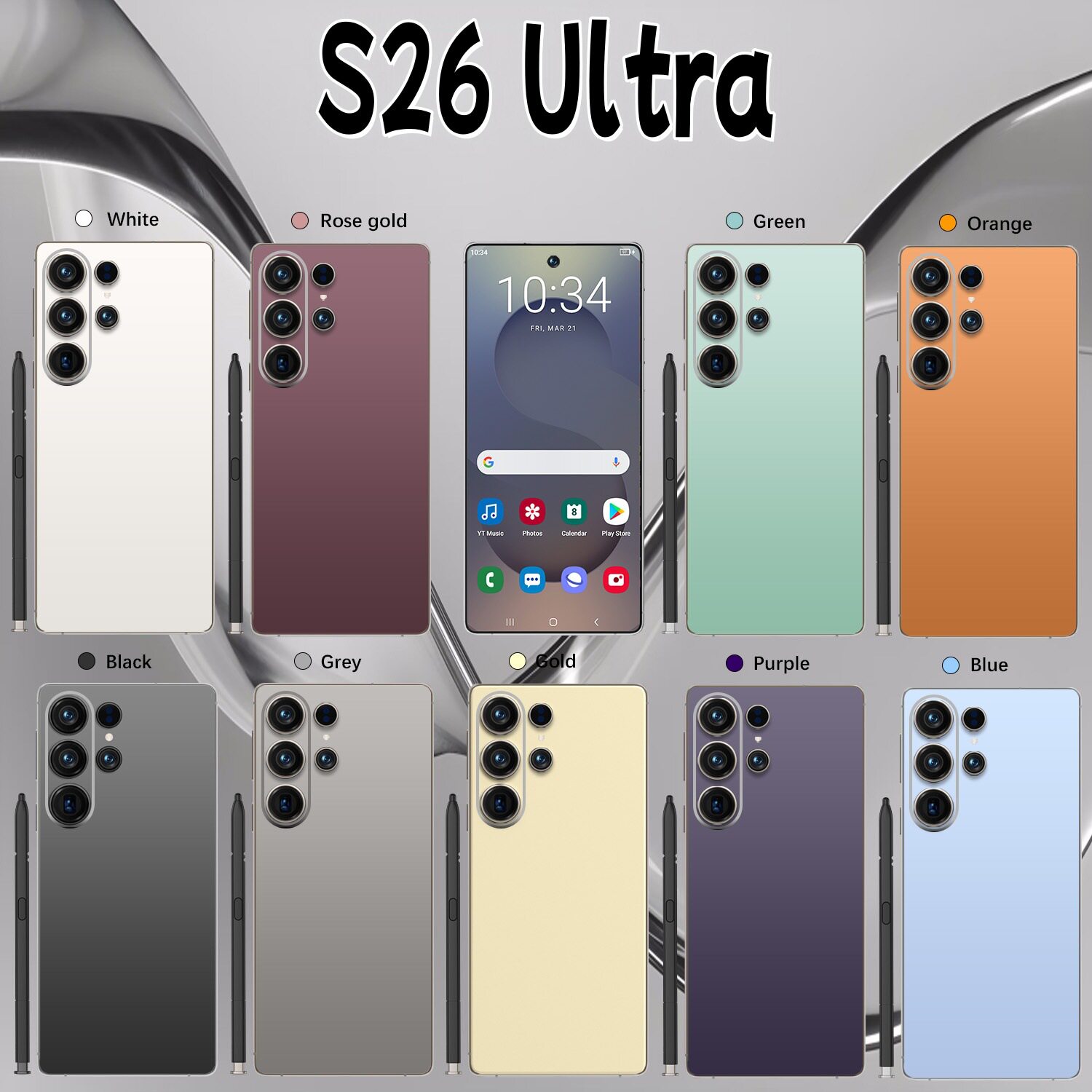 CUGO跨境专供 S26 Ultra 3+32GB 八核 安卓系统大尺寸智能手机