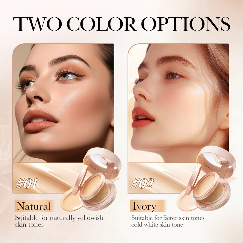 All English powder cake air cushion BB cream 2 in 1 light flawless foundation SADOER cross-border foreign trade factory direct sales