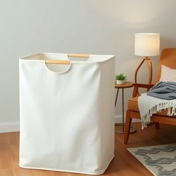 Cross-Border Amazon Foldableable Wooden Handle Dirty Clothes Basket Fabric Home Bathroom Laundry Storage Basket Toy Storage Basket