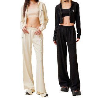 Smkrove Wandering Morning Jogging Suit Casual Slim Hoodie + Pants Two-Piece Set