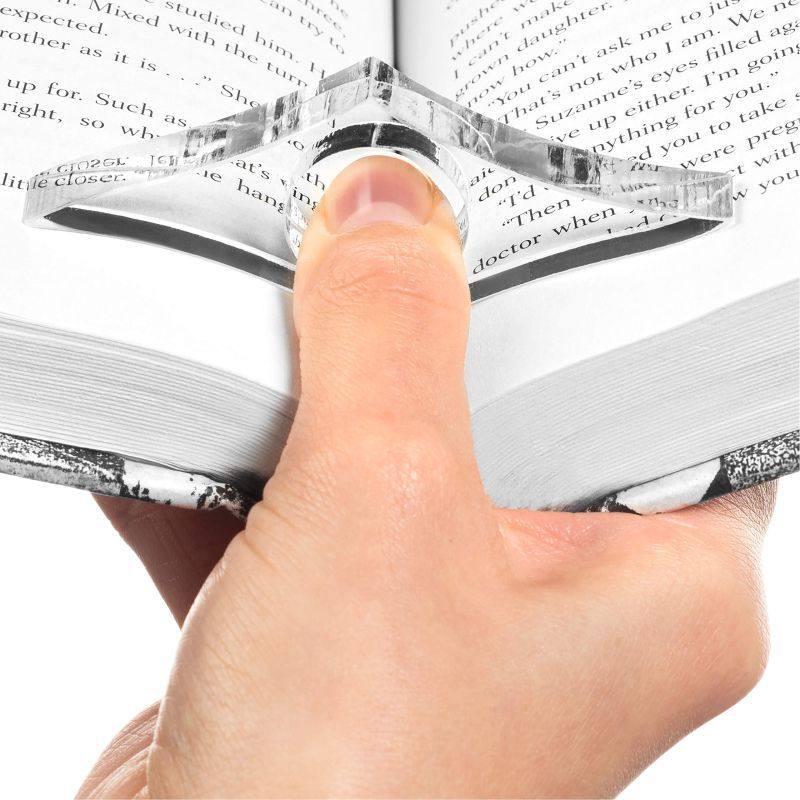 Cross-Border Acrylic Transparent Thumb Bookmark, Convenient, Compact, Creative, High-Transparency Thumb Book Support, Book Clip, Book Expander