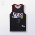 XH * Retro Mesh 107# 76ers# Black No.3