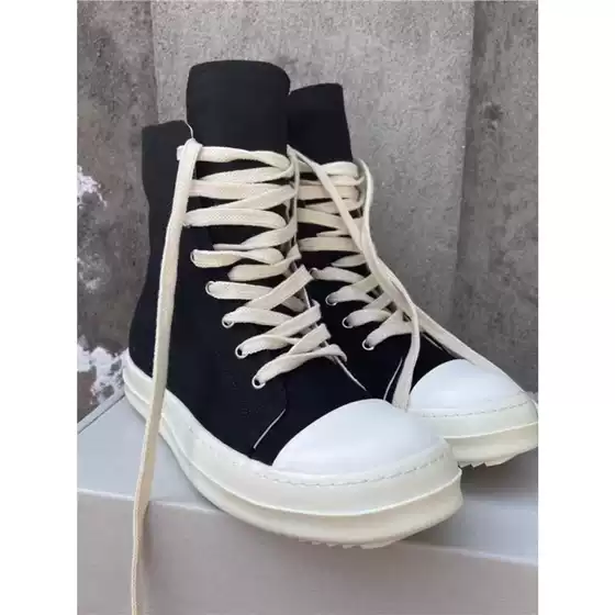 Ro Classic Canvas Shoes DS High-top Casual Sports Sneakers Black All-match Women's Ankle Boots Men's Trendy Thick-soled Couple's Shoes