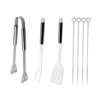 Factory Ready Stock 7-Piece Barbecue Tool Set Portable Storage Oxford Cloth Bag Stainless Steel Tube Handle Bbq Grilling Tools