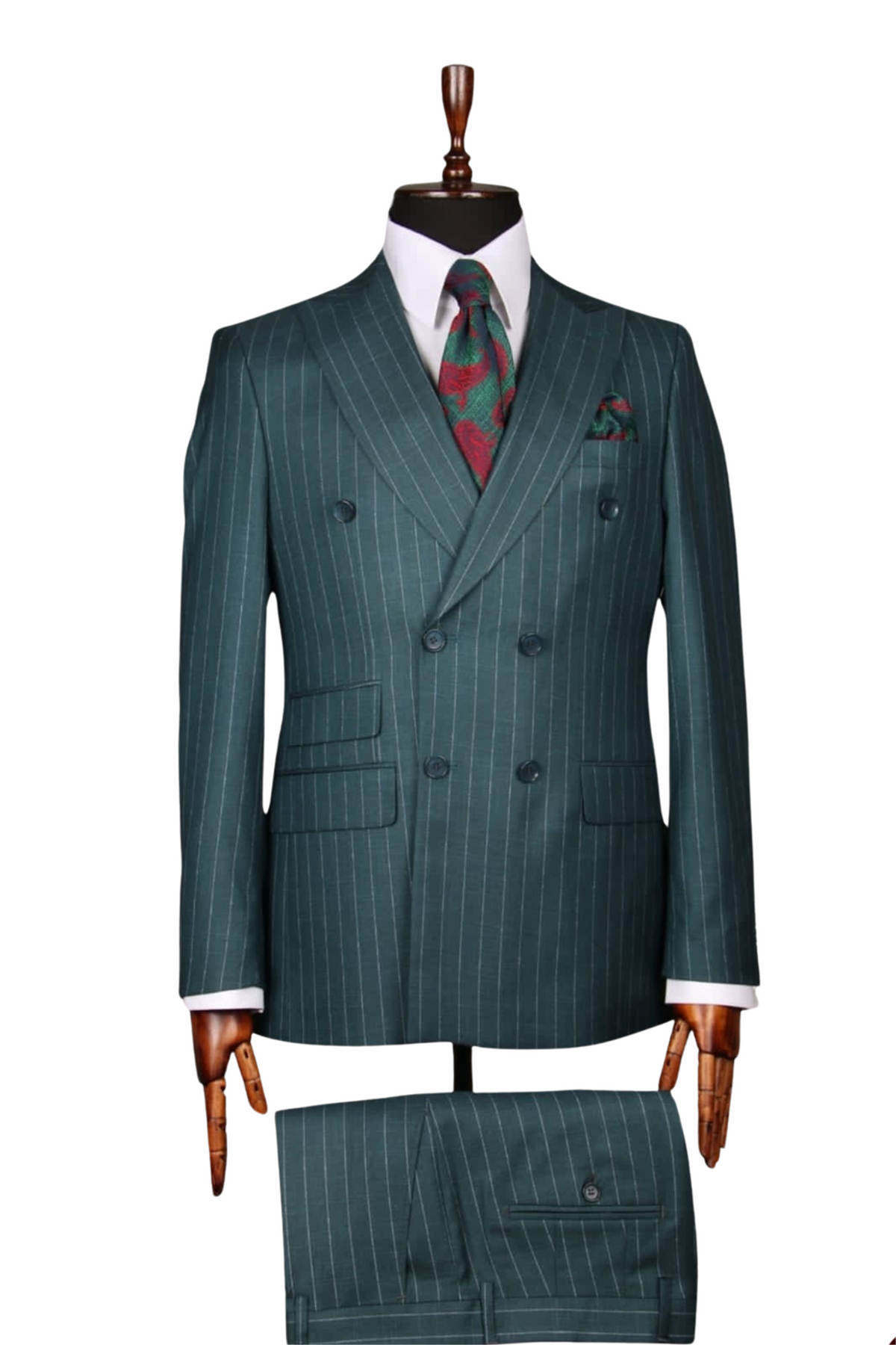 Men's slim fashion wedding groom double-breasted men's suit two-piece suit