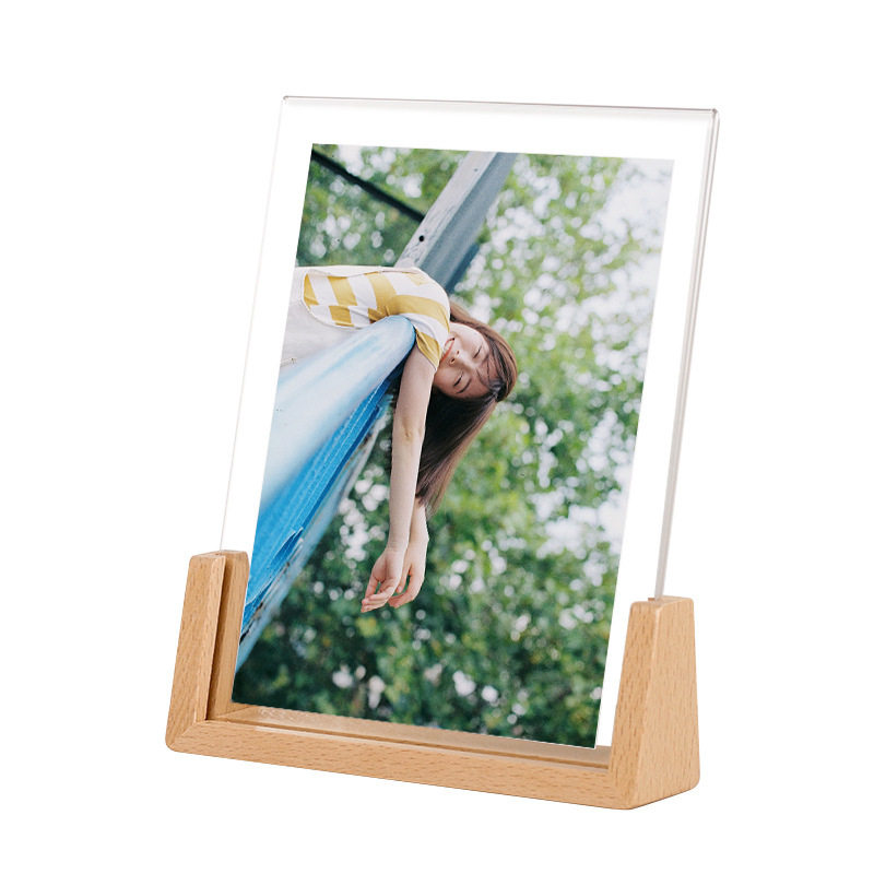 Graduation Season Acrylic Solid Wood Photo Frame Table Display Creative Gift Ornament Display Stand 78inch U-Shaped Photo Frame