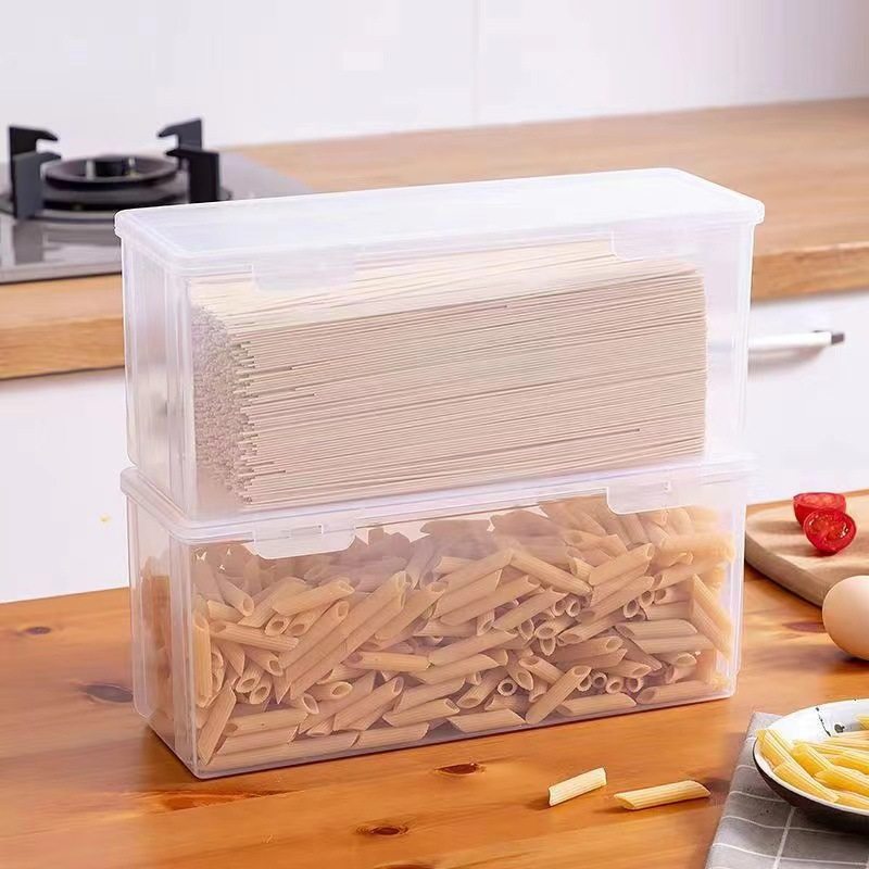 Noodle storage box long noodle preservation box kitchen grains storage box refrigerator crisper food transparent box