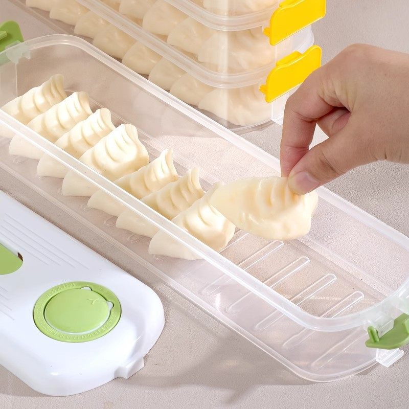Special Storage Box for Frozen Dumplings in the Gap between the Refrigerator Side Door, Food-Grade Sorting and Organizing Box, Space-Saving Dumpling Box