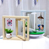 Photo frame manufacturers supply creative rotating double-sided photo wooden frame decoration wholesale couple gift commemorative photo frame