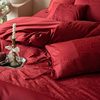 Red wedding festive skin-friendly cotton four-piece satin jacquard high-end wedding men's and women's bedding wholesale
