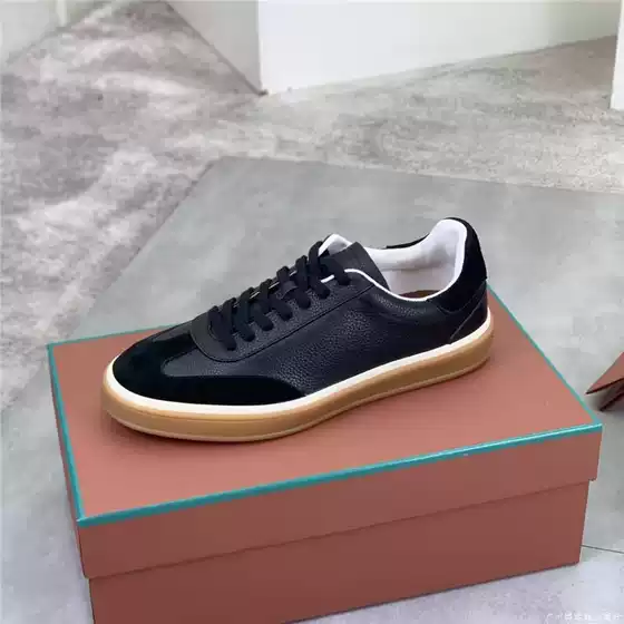 High-Quality 2026 Early Spring New Classic Lace-Up Genuine Leather Round-Toe Men's Shoes, Versatile, Stylish, Comfortable, Fashionable Sneakers