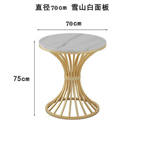 4S店洽谈桌椅组合接待休闲桌椅组合小圆桌商用桌子会客桌岩板餐桌