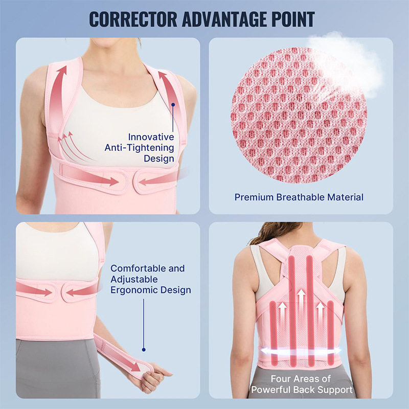 Writing Posture Corrector for Adults, Men and Women, Shoulder Opening and Back Stretching Posture Correction Belt, Back Correction Tool, Anti-Hunchback Correction Belt