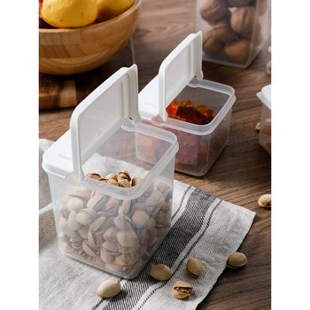 Japanese Imported Flip-top Fresh-keeping Box Household Grain Dry Goods Storage Box Kitchen Refrigerator Plastic Fresh-keeping Storage Jar