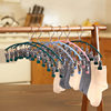 Baby Clothes Hanger 2024 New Anti-Slip Underwear and Socks Rack Multi-Functional Thickened Multi-Head Windproof Coat Hook Wholesale