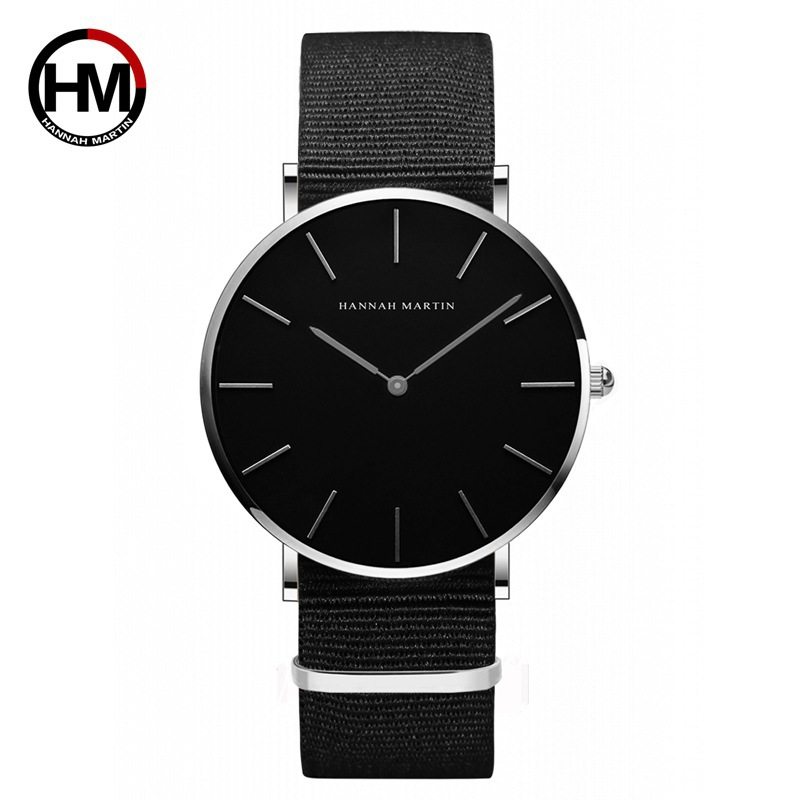 40mm Japanese movement waterproof belt watch men's casual cross-border new generation simple quartz watch wholesale