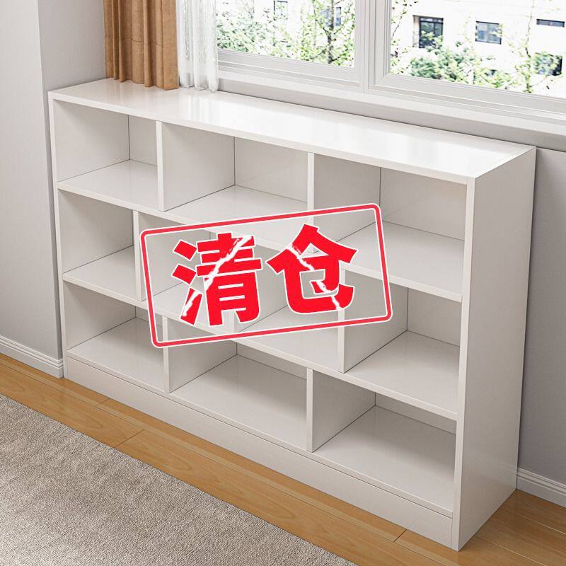 书架落地置物架家用书柜多层收纳柜子分层架客厅简易格子柜置物柜