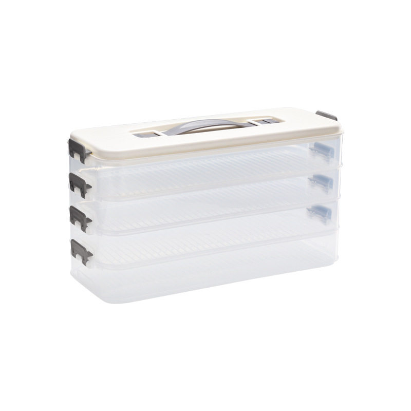 Dumpling Box Frozen Dumplings Multi-Layer Household Refrigerator Storage Box Egg Wonton Preservation Box Storage Box with Lid