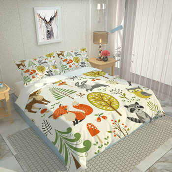 Cartoon Small Animals in the Forest Customized Kidsren's Three-Piece Home Amazon Three-Piece Agent Franchise