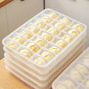 Refrigerator Storage Dumpling Storage Box Transparent Covered Divided Dumpling Box Compartment Fresh-Keeping Food-Grade Dumpling Freezer Box